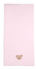 Steiff Handtuch  Gr. 50 x 100 cm Frottee rosa mit Bärenapplikation  neu