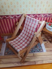 Puppenstube, Puppenhaus, Barbie, 1:8 - 1:6, Strandliege aus Holz