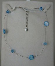 Anton Hübner feines Design Collier Aquamarin Swarovski Elements (61743)