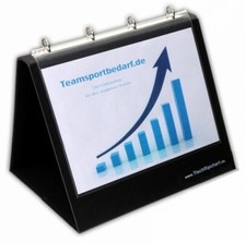 Tischflipchart Tischaufsteller Flipchart DIN A4 quer Schwarz + 10 Hüllen !NEU!