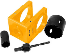 Tolsen Türschloss Einbausatz - verstellbares Holz Türschloss Montage Werkzeug Set