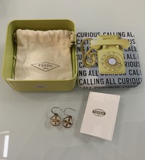 Fossil Ohrringe Blume rosegold steel, kaum getragen in toller Blech Schmuckbox