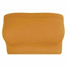 Damen Plain Printed Boob Tube Trägerlos Bandeau Elastisch Stretch BH Crop Top