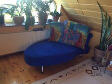 Ottomane, Sofa,  Couch, Ruhepol, Mit Dickem Daunenkissen, Royalblau