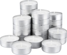 200 x Teelichter Weiss Brenndauer Stunden Paraffin Teelichte Kerzen in Alu Hülse