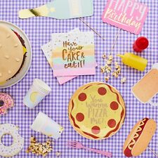 Foody Kollektion-Party Geschirr Kuchen Pizza Party Teller Tassen Schalen Servietten