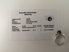 Ring Silber 925 Juwelo dunkelbraun Skapolith Katzenauge Gr. 54 / 17,2 mm