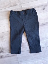 elegante dunkelgrau karierte Baby Jungen Herbst Hose Leggings Gr. 80 von H&M
