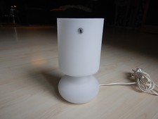 Tischleuchte Ikea Lykta Glas Leuchte Weiß Lampe Vintage Design 90er Jahre