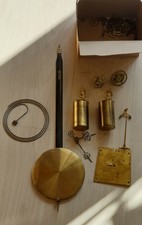 Teile Uhrwerk  Regulator Seilzug Gustav Becker Gewichte , Pendel, Zeiger , Räder