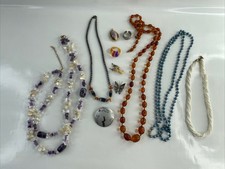 Modeschmuck Konvolut 11 Teile Halskette Ring Brosche Anhänger 