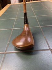 Hickory Golfschläger seltener Geo Nicoll Brassie 11 Grad D3 Deep Face atemberaubender Spielschläger