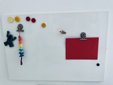 MAGNETTAFEL weiß, Notizbrett, Whiteboard, 58 cm x 80 cm, Pinnwand