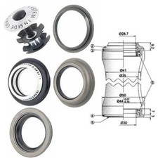 Steuersatz 1 1/8" Ahead Point semi-integrated schwarz Fahrrad