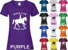 Personalisierte lady fitted tshirt Reiten Damen Tee Equine Xmas Geschenke Tops
