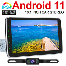 Pumpkin IPS 10.1" Android 11 Autoradio 1 DIN mit GPS Navi WiFi USB BT DAB+Kamera