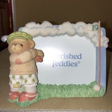 Cherished Teddies Junge spielen Golf Fotorahmen verpackt in sehr gutem Zustand (0304)