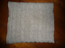 Citta della Moda Loop Strick Schal hellbeige Zopfmuster Rundschal Wollmix