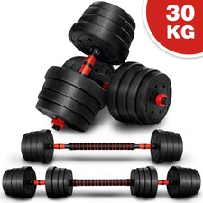 RETOURE Hantelset 30kg Kurzhanteln Langhantel Set Hantel Hantelscheiben Gewichte