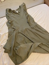 Kleid L khaki 38/40 neu Ever Me Mit Rüschen vorne Und hinten V-Ausschnitt Super