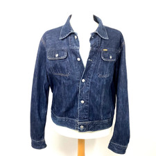 Vintage DIESEL Jeansjacke Herren Größe XXL Brustumfang 50" Knopfleiste Logo Dark Navy