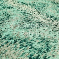 NEU Shine Ton Blau Silber Welle Streifenmuster Chenille Möbelstoffe