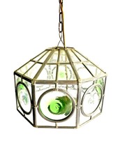 Antike Tiffany Deckenleuchte - Blei-Glasschirm Lampe - Deckenlampe - 