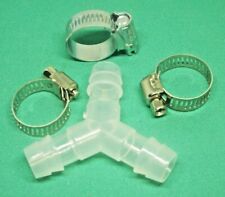 Wohnwagen Camper Y Connector Kit für 12mm ID Sanitär Wasser Rohr Edelstahl Clips