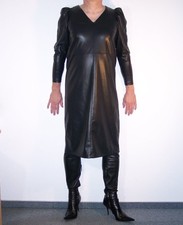 schönes KUNSTLEDERKLEID von H&M, Farbe Schwarz, Größe S ( M )