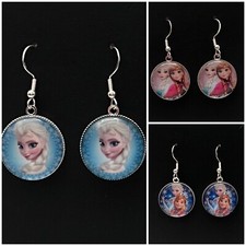 Silber 925 Disney Frozen Ohrringe Elsa Anna hochwertige Glas - 3 Bundle Lot
