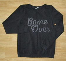 Pullover Sweatshirt Gr. 158 / 164 H&M schwarz glitzer