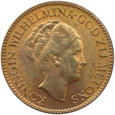 10 Gulden Gold Wilhelmina ohne Diadem Niederlande verschiedene Jahre