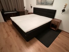 Boxspringbett 200x200 elektrisch, Svane, Markenbett, Polsterbett, inkl. Kopfteil