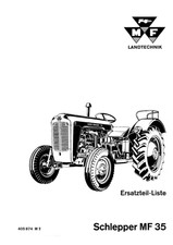Ersatzteilliste Massey Ferguson Traktor MF 35 Ersatzteil-Liste
