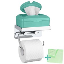 WENKO Toiletten Edelstahl Papier Rollen Halterung Feucht Tücher Ablage Bad WC