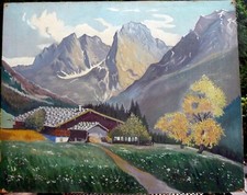 Gemälde   Watzmann,,mit Hütte  50x70cm