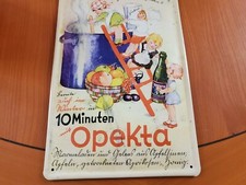 Blechschild Werbungschild "Opekta" Kinder Kochtopf Küche