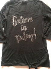 Shirt schwarz  Pulli Pailetten 38  Blind Date  silber Bluse Edel NEU  Top M Tanz