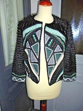 WIE NEU! Pailletten Kurzjacke HALLHUBER gr. 36 (FR: 38) jacke giacca bolero