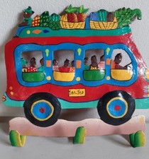 Haitianische Hahn-Hahn - 3 Haken lackiert Metall Key Holder Schlüssel Aufhänger Bright Fun