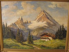 Watzmann Ölgemälde signiert 30er  - 40er Jahre wohl aus Dresden (X 114)