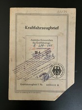    Kraftfahrzeugbrief Opel 1,5-Olympia-51, Bj. 1952, 1477 cm³, 39 PS