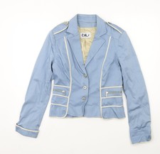 Swinger Damen blau Baumwolle Jacke Blazer Größe 8