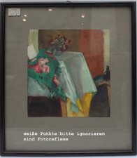 antikes Aquarell Stillleben Blumenbild watercolour 1912