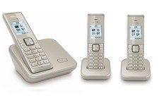 T-SINUS 206 Trio Beige Schnurlos Telefon m 3 Mobilteilen Schnurloses Champagner
