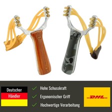 MABO Steinschleuder Zwille Sportschleuder Profi Ersatzgummi Kugeln Holz Camou