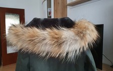 Pelzkragen Echtfell Streifen Raccoon Kapuze Kragen NEU