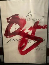 Poster Austellung v Van Gogh 1990 Wechselrahmen Metall bronzefarben. ca 60x80cm