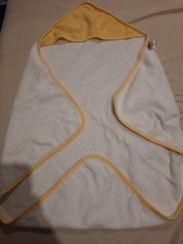 Badetuch Mit Kapuze (Baby Butt) gelb/weiß