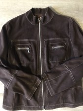 fuchs schmitt, Jacke, Gr. 44, Wildlederoptik, waschbar, dunkelbraun